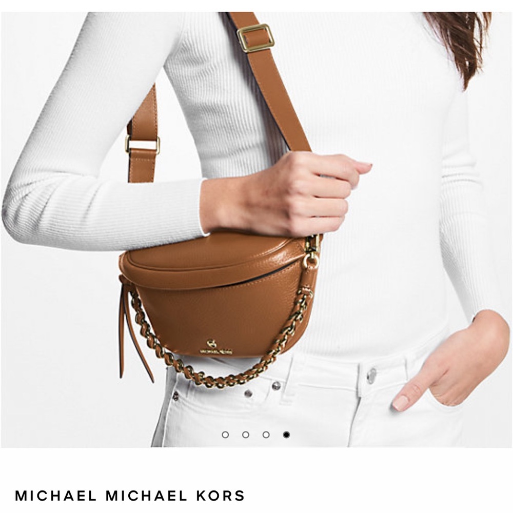 Michael Kors Cream Crossbody Belt Bag - Picture 13 of 14